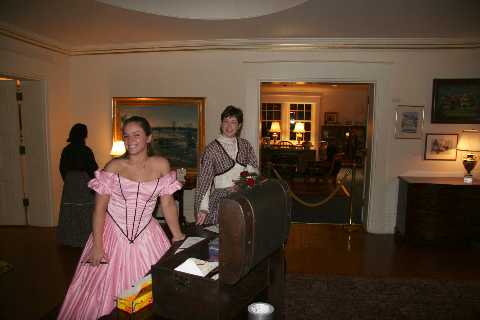 Reception desk and ladies as you check in.